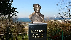 HALDUN TANER BÜSTÜ YENİDEN YAPILDI