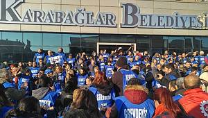 Karabağlar'da 2 gündür grevde