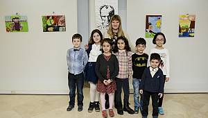 Çocuk ressamlardan karma resim sergisi