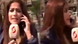 Muhabir canlı yayında yalan söylerken...