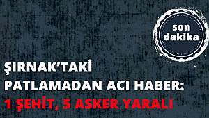 Son Dakika! Şırnak'ta El Yapımı Patlayıcı Patladı: 1 Asker Şehit, 5 Asker Yaralı