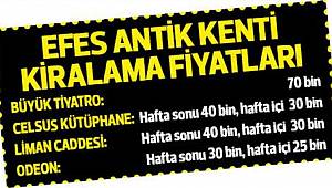 İşte Efes’te Antik Kent Kiralama Fiyatları!