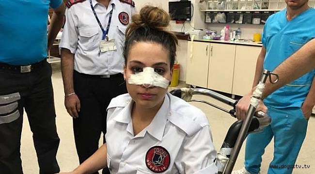 Hastanede kadın güvenlik görevlisine saldırı