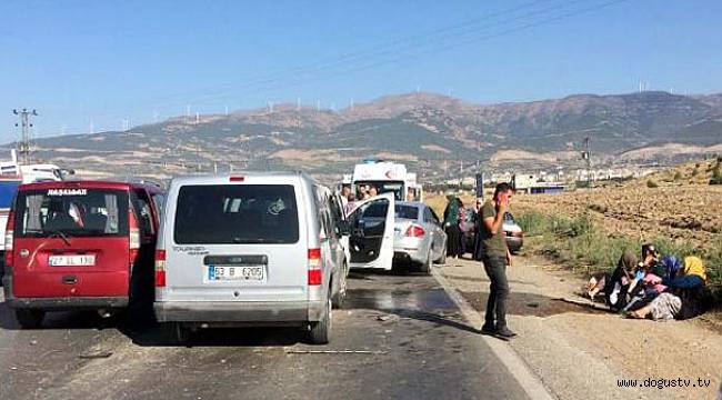 Nurdağı'nda zincirleme kaza: 15 yaralı