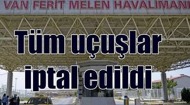 Van Ferit Melen Havalimanı'nda yangın! Uçuşlar ertelendi