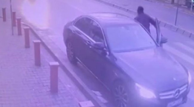 Ümraniye'de lüks otomobil saniyeler içinde çalındı
