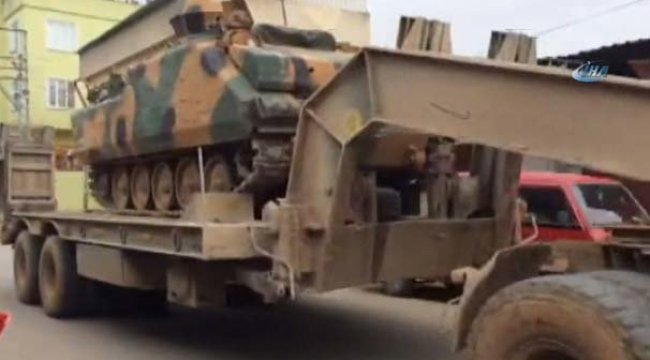 Afrin sınırına askeri sevkiyat sürüyor