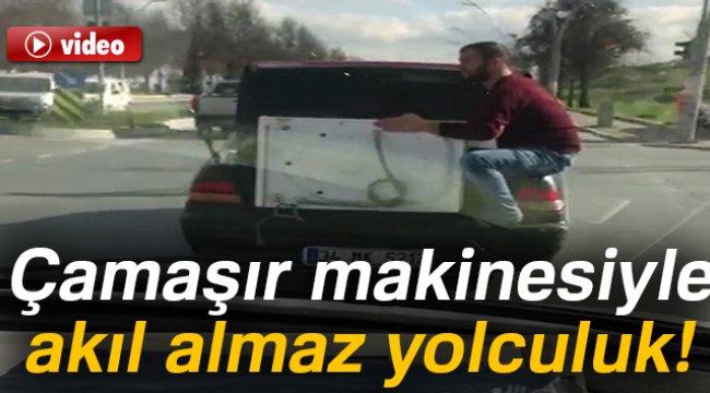 Bagajda çamaşır makinesiyle akıl almaz yolculuk kamerada