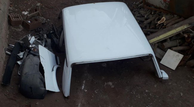 Çaldıkları otomobili 3 günde bu hale getirdiler