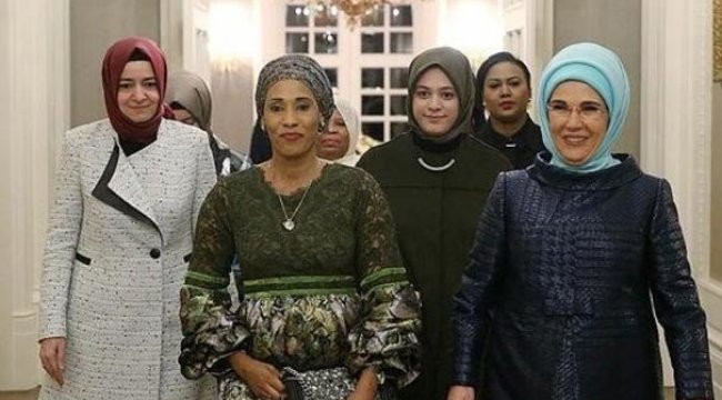 Emine Erdoğan Gambiya Cumhurbaşkanı'nın eşini kabul etti