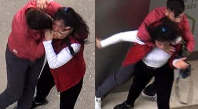 Genç kızı sokak ortasında tartaklamıştı! Gözaltına alındı…