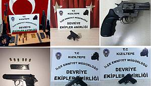 Kızıltepe'de ABD ve İtalyan menşeli tabancalar ele geçirildi