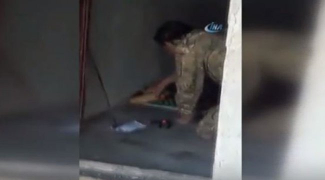 ÖSO askerinin imha etmeye çalıştığı patlayıcı...