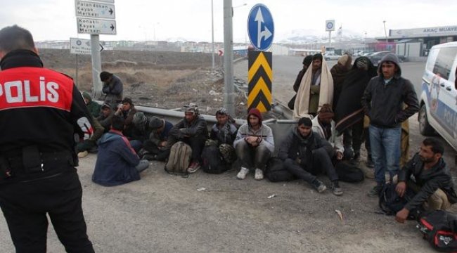 Erzurum'da 154 kaçak göçmen yakalandı