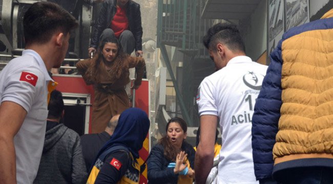 İş merkezinde korku dolu anlar!