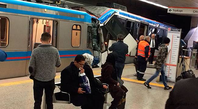 İstanbul'da tramvaylar çarpıştı