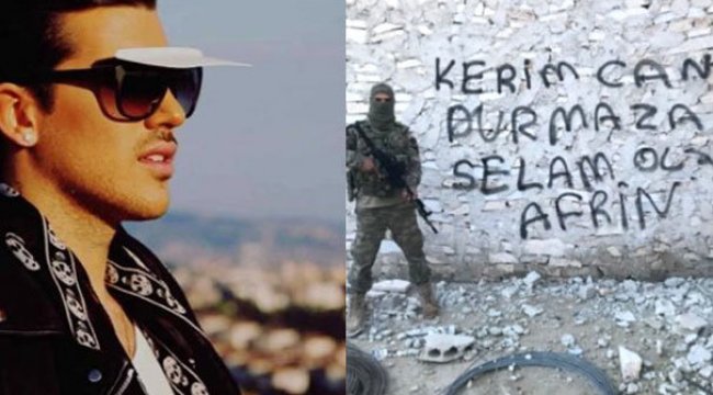 Kerimcan Durmaz, Afrin'den Mehmetçik'in gönderdiği fotoğrafı paylaştı