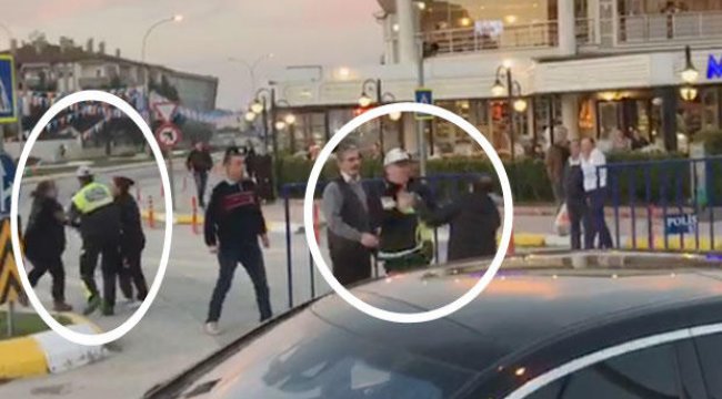 Küfürle başladı, polis hangi çifti ayıracağını şaşırdı