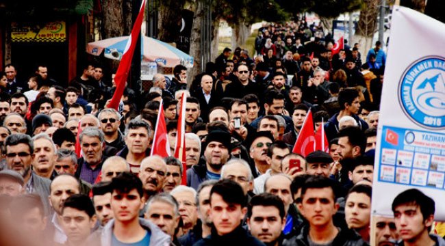 Malatya'da 10 bin kişi harekata destek için yürüdü