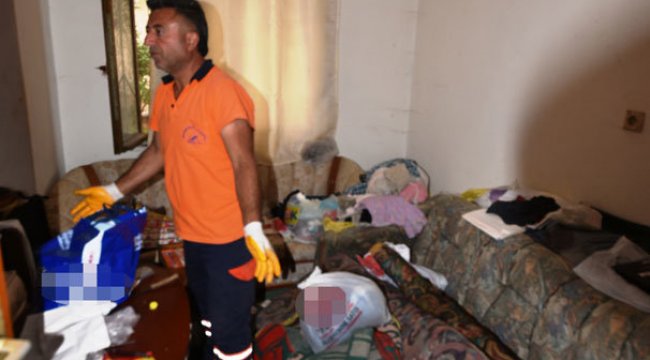 Evden 5 kamyon çöp çıkarıldı