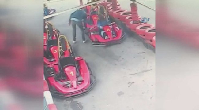 Go-kart faciası kameraya yansıdı