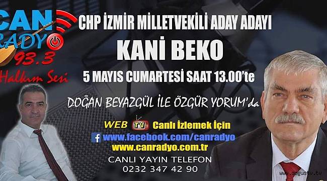 Türkiye devrimçi işçi sendikalar konfederasyon başkanı Kani Beko izmir Chp Adayı canlı yayında...