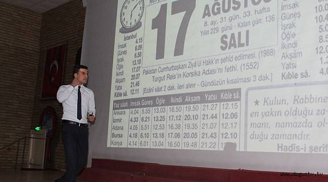 Ahmet Şimşekli öğrenciler olası afetlere karşı bilgilendirildi