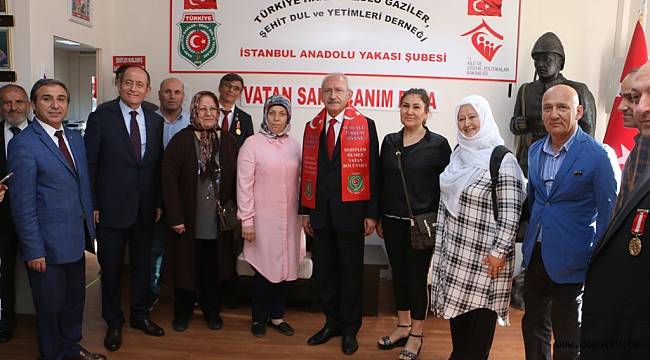 CHP GENEL BAŞKANI KEMAL KILIÇDAROĞLU İLE BAŞKAN ALTINOK ÖZ, ŞEHİT VE GAZİLERİ UNUTMADI