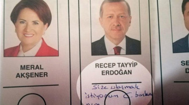 Oy pusulasına not yazan kadının ne istediği ortaya çıktı