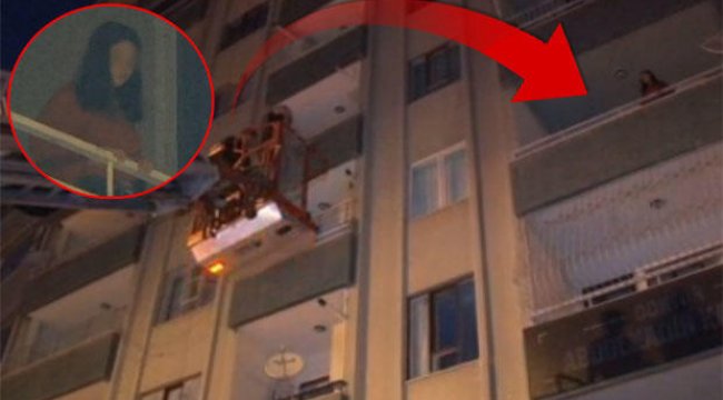 Yardım çığlıkları sokağı ayağa kaldırdı! Önce polis, sonra itfaiye...