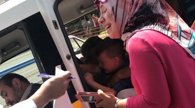 Haciz memurları çocukları böyle götürdü!