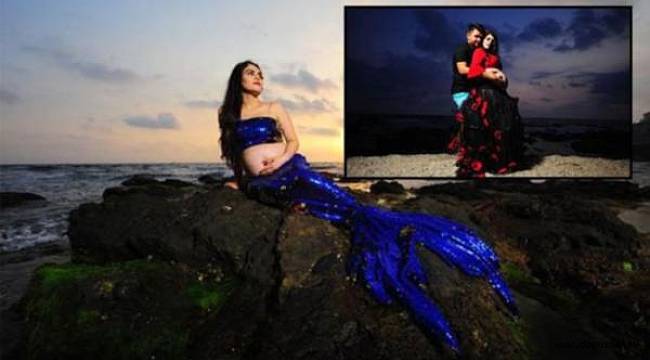 Denizkızı kostümü ile fotoğraf çektiren kadını taşlayıp, silahla tehdit ettiler
