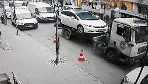 İçinde çocuk varken otomobili çektiler 