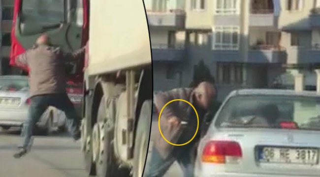 Ankara'da trafikte dehşet anları
