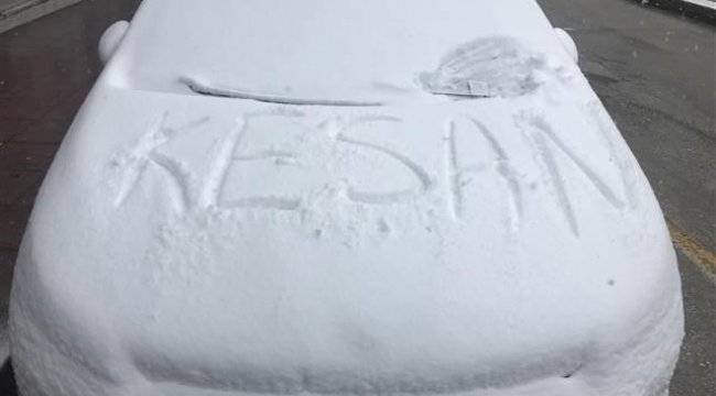 Edirne'de kar yağışı başladı