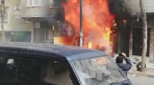 Bahçelievler'de korkutan yangın