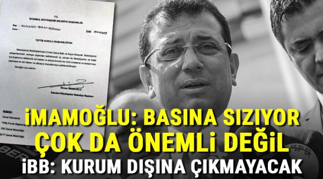 İmamoğlu'nun veri kopyalama genelgesi: 'Devlet güvenliği açısından risk'