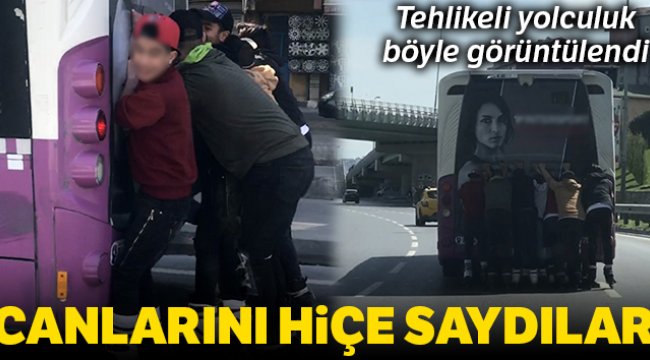 İstanbul’da 8 patenli gencin tehlikeli yolculuğu kamerada