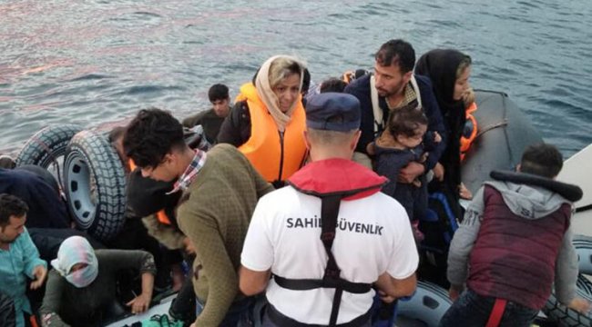 Ayvalık'ta 46 kaçak göçmen yakalandı