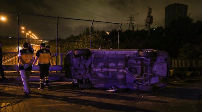 İstanbul'da feci kaza! Bir kişi TEM'e düştü, şaşırdım kaldım