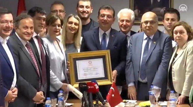 Son dakika: Ekrem İmamoğlu mazbatasını aldı