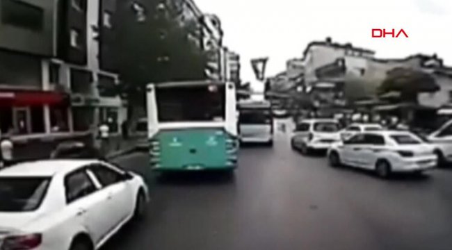 Ümraniye'de zincirleme trafik kazası kamerada