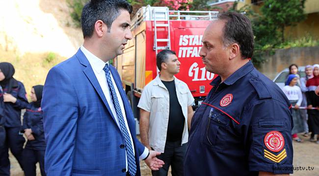 BAŞKAN GÖKHAN YÜKSEL, YANGIN ÇIKAN ORMANLIK ALANDA İNCELEMELERDE BULUNDU