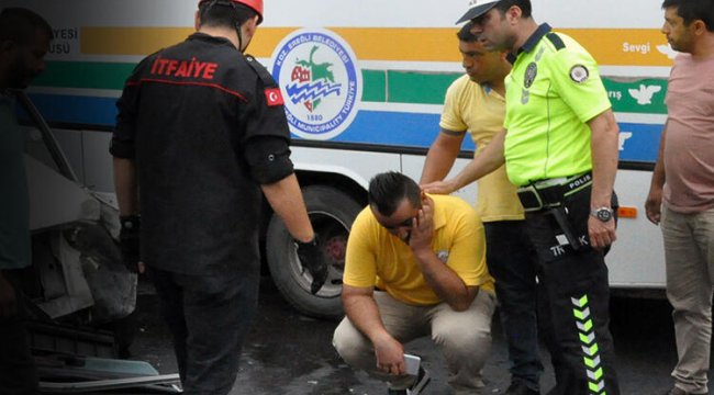 Kazadan sonra şoka girdi... Polis teselli etti