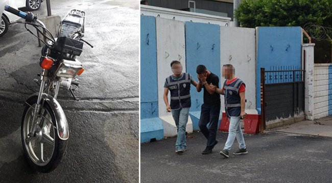 Çaldığı motosikletle yakalandı
