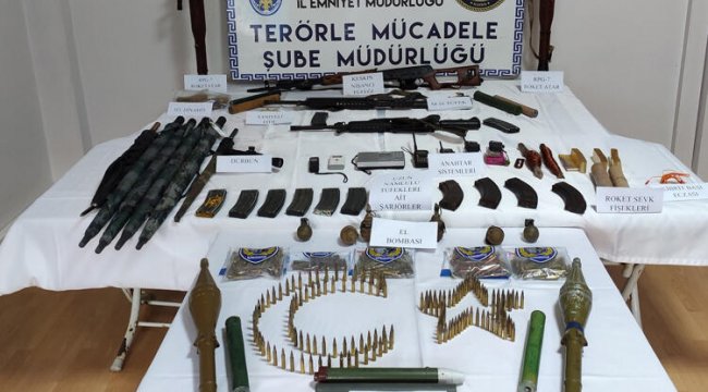 Yakalanan teröristin ifadesiyle PKK'nın cephaneliği ele geçti