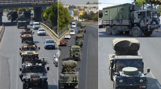 Son dönemlerin en büyük askeri konvoyu Nizip'e ulaştı