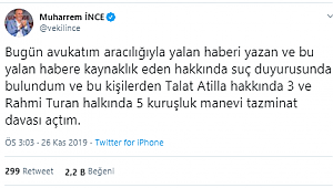 Muharrem İnce 2 İsim Hakkında Suç Duyurusunda Bulundu