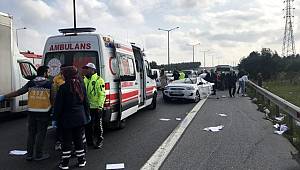 TEM'de feci kaza! 1 Ölü,2 yaralı