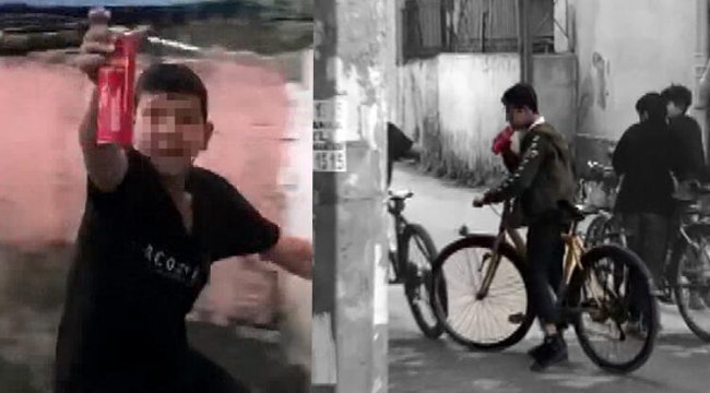 Sokak ortasında skandal görüntüler